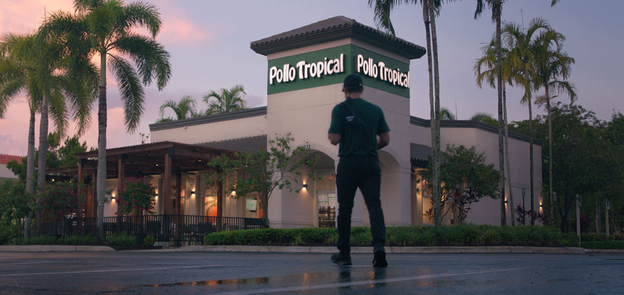Pollo Tropical commercial shot by Director of Photography Sherman Johnson